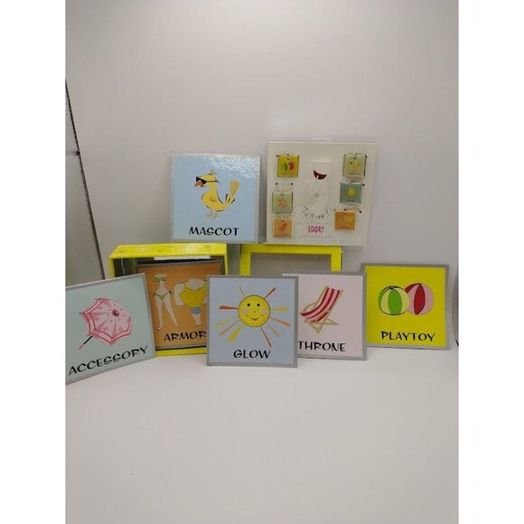 Vintage Tie One On Wine Glass and Stemware Baubles - Beach Party Set - Picture 3 of 6